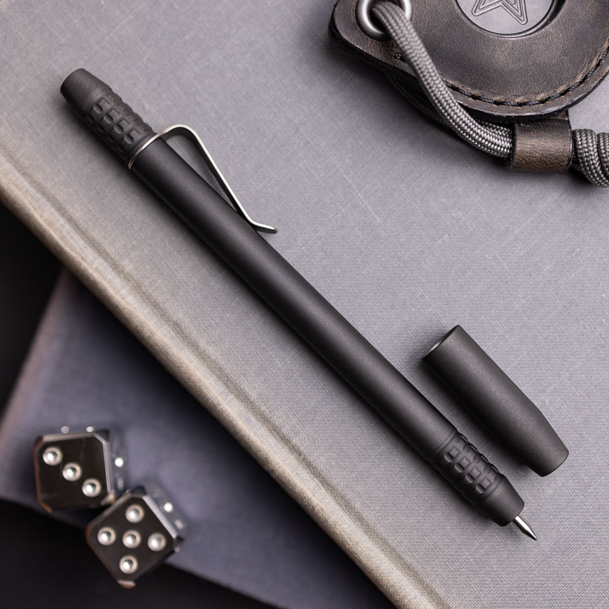 Titanium TechLiner Grid Pen -- DLC (Blasted)