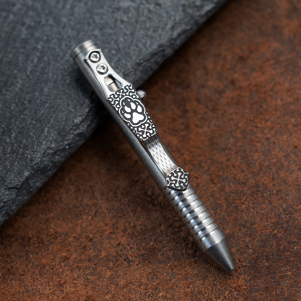 Steel Flame x Ti2 -- 2 Hole Paw Clip (Polished)