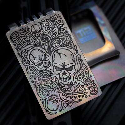 Minimalist Wallet LE Series -- Paisley Skull (FallOut TRD)