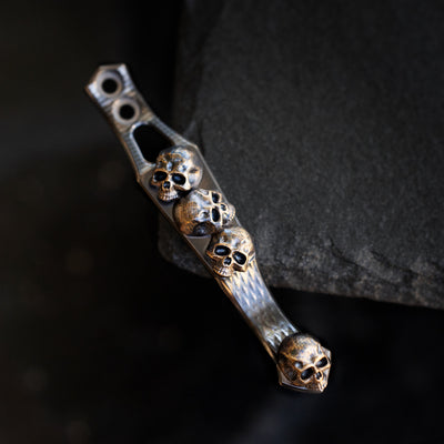 Steel Flame x Ti2 -- 2 Hole Mini Pile of Skulls