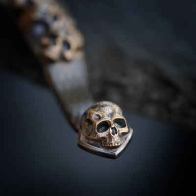 Steel Flame x Ti2 -- 2 Hole Mini Pile of Skulls