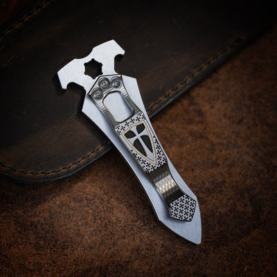 Steel Flame x Ti2 -- 3 Hole Crusader Clip (Polished)