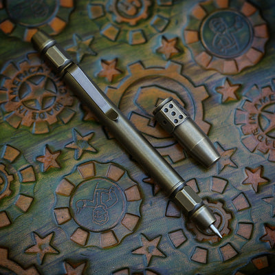 Brass TechLiner Die Cap Pen -- (Acid Washed)