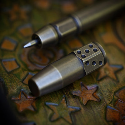 Brass TechLiner Die Cap Pen -- (Acid Washed)