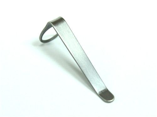 BoltLiner Clip -- Titanium (Blasted and Tumbled)