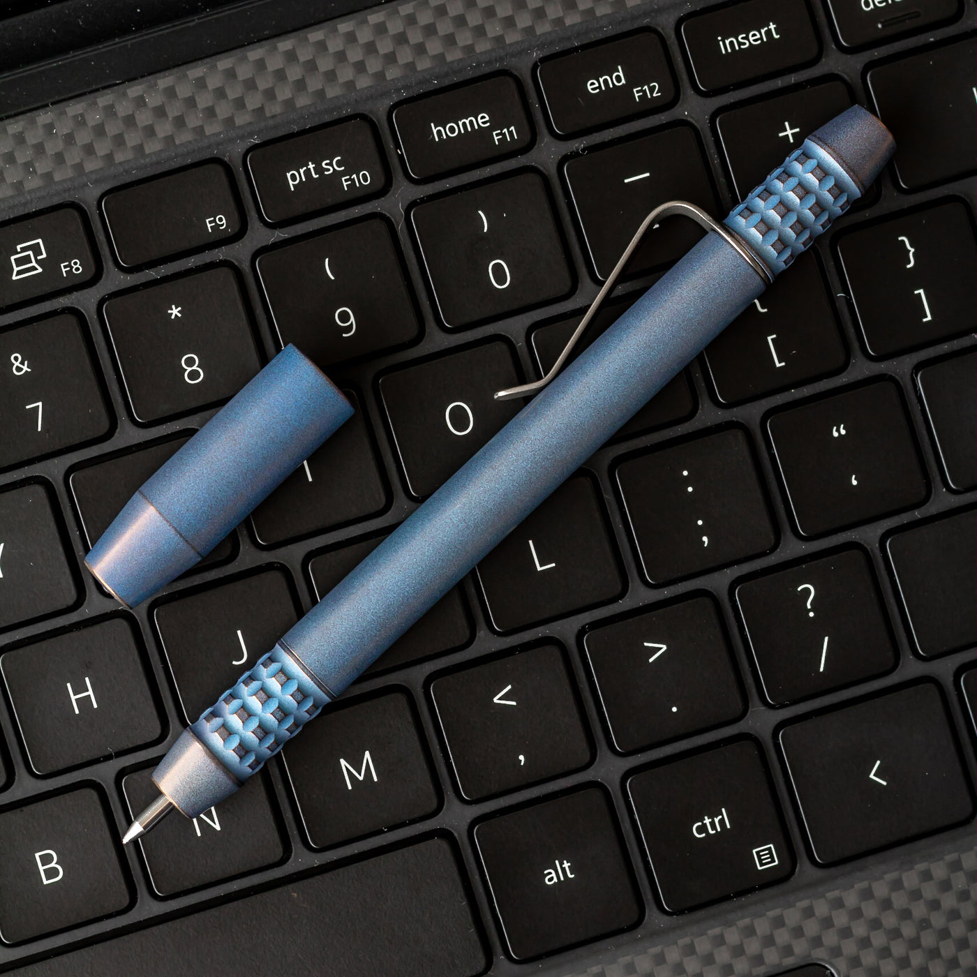 Titanium TechLiner Grid Pen -- Anodized (Blue/Bronze)